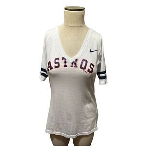 Nike Women’s Houston Astros MLB Baseball V Neck Graphic Shirt Size M